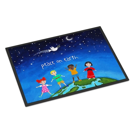 Carolines Treasures 18 x 27 in. Peace on Earth Indoor or Outdoor Mat VHA3039MAT
